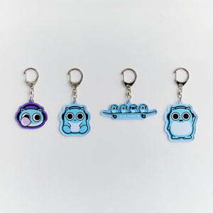 カラーアクリルキーホルダー（おすわり）